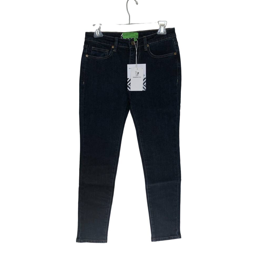 Sandrine Rose x Free People Dark Wash Mid Rise Indigo Ankle Jeans -27